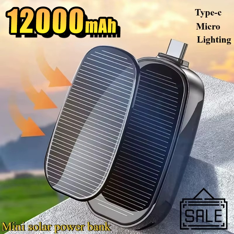 Solar Charger Panel Foldable - Awaryjny solarny mini power bank, przenośna