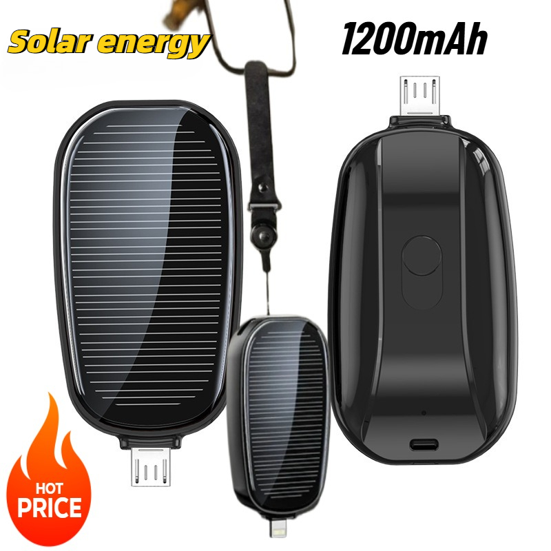 Solar Charger Panel Foldable - Mini power bank solarny 1200mAh, przenośna