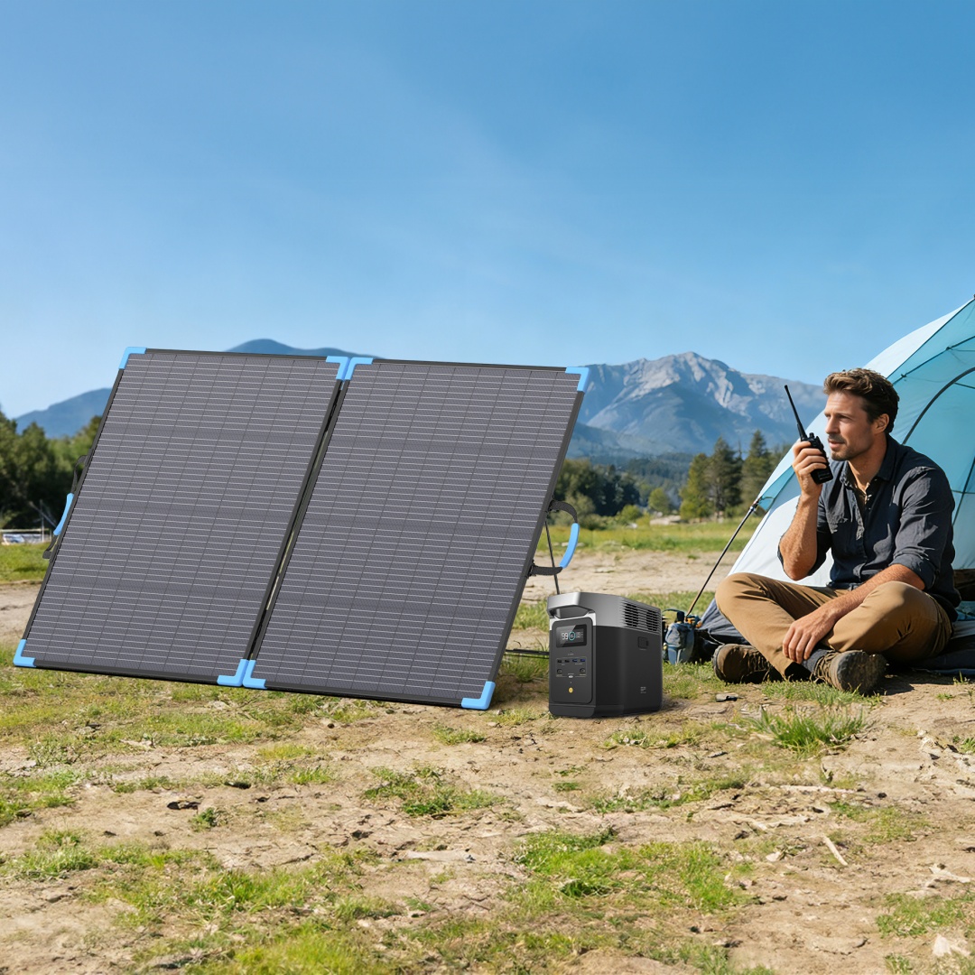 Solar Charger Panel Foldable - Panel słoneczny E-POWO 20V Bifacial 220W,