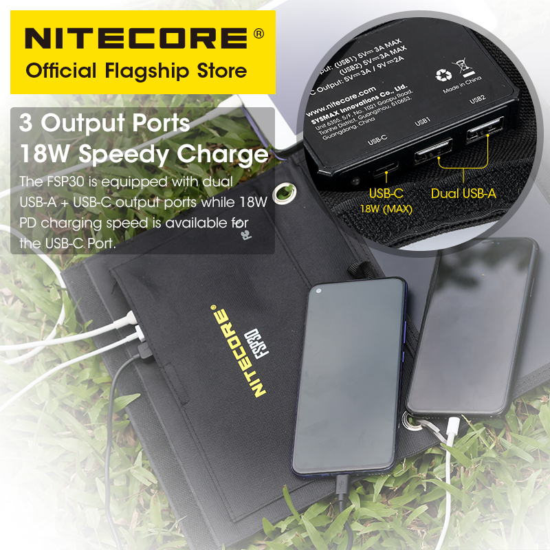 NITECORE FSP30 30 30W przenośn – Solar Charger Panel Foldable recenzja i cena